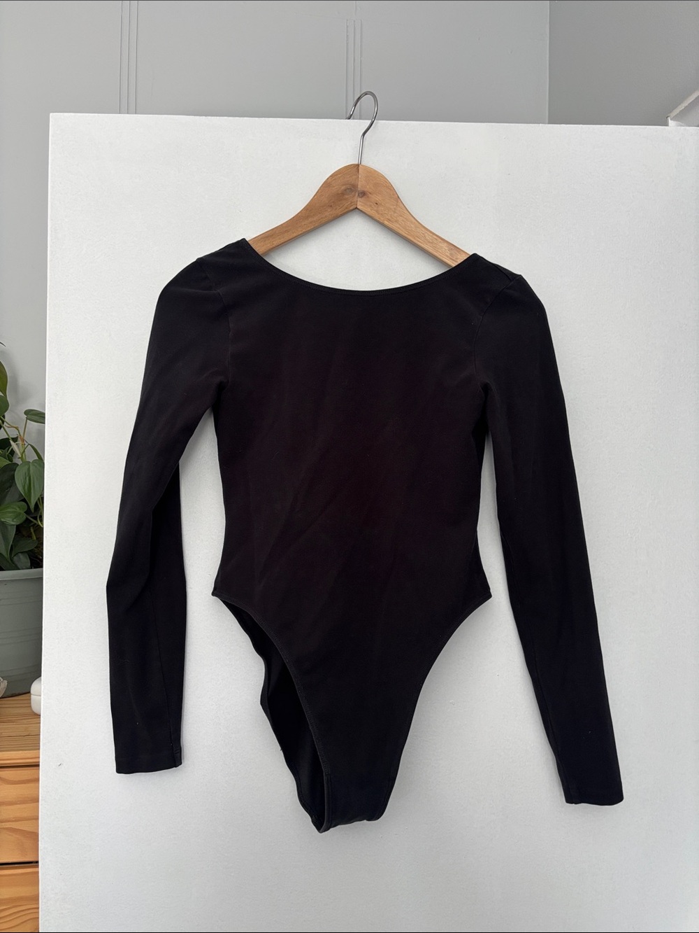 Los Angeles apparel Long Sleeve Black One-Piece Bodysuit